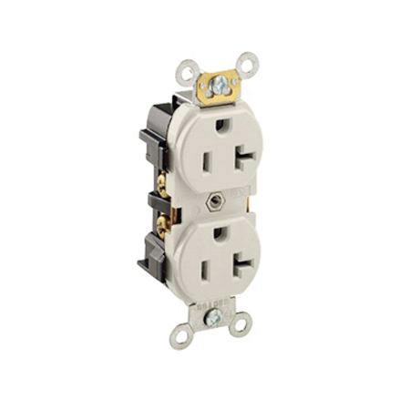 LEVITON Electrical Receptacles Sm Dup Rec 15A -125V-Back Lt Almond 5352-T